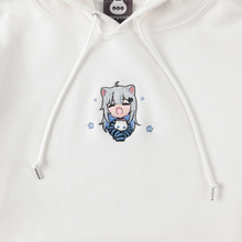 Load image into Gallery viewer, NACHONEKO embroidered hoodie (white)