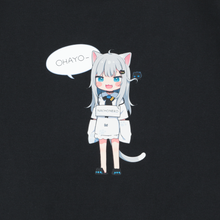 Load image into Gallery viewer, OHA-NACHONEKO T-shirt (black)